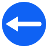 Free Blue Circle Left Arrow Vector Icon