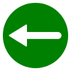 Free Green Circle Left Arrow Vector Icon
