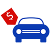 Free SVG Car and Price Tag Icon