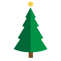Free Christmas Tree with a Star Icon