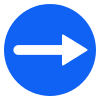 Free Blue Circle Right Arrow Vector Icon