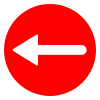 Free Red Circle Left Arrow Vector Icon