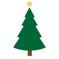 Free Christmas Tree with a Star Icon
